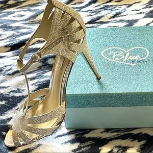 Blue by Betsey Johnson silver heels